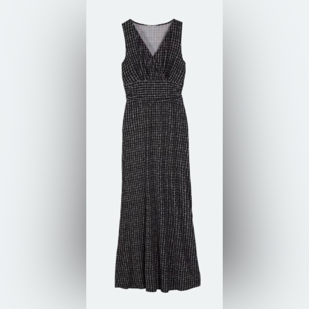 Black & White Printed Maxi Dress